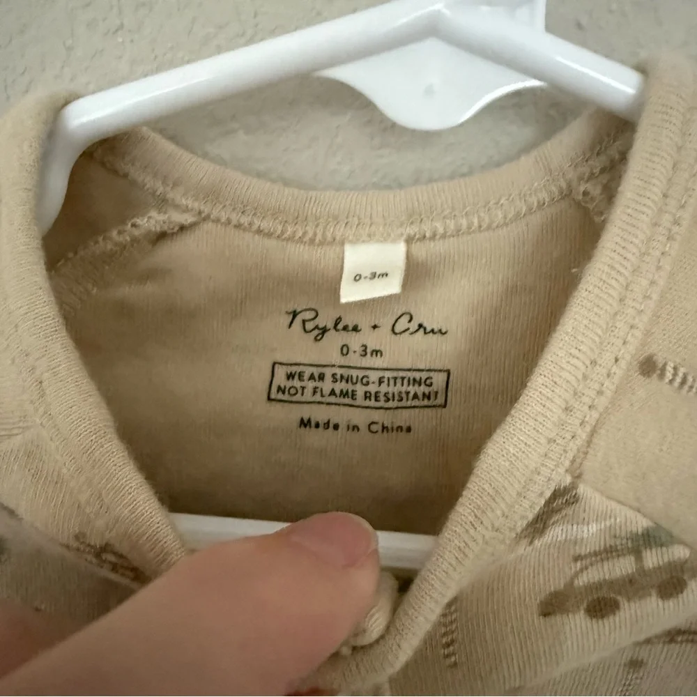 Rylee + Cru - Organic Jersey Long John‎ - North Pole - Warm Grey/Tan